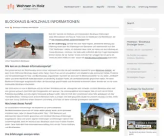 Blockhaus-Bauen.info(Neutrale Informationen um Holzhaus) Screenshot