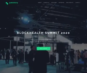 Blockhealthsummit.org(Patientory Association) Screenshot