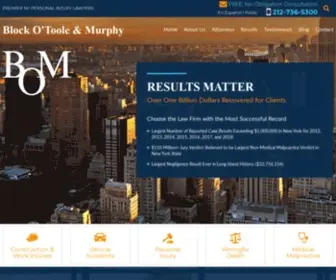 Blockotoole.com(Personal Injury Lawyers New York) Screenshot