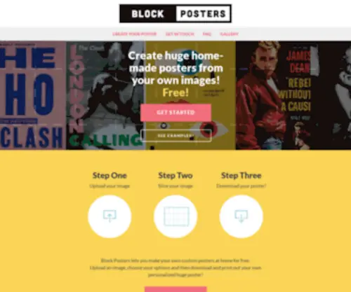 Blockposters.com(Make your own posters at home for free) Screenshot