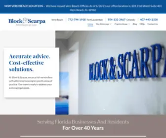 Blockscarpa.com(Vero Beach Law Firm) Screenshot