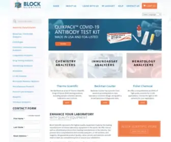 Blockscientificstore.com(We offer clinical laboratory equipment from leading manufacturers in the industry. Our product list) Screenshot