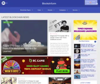 Blocksinform.com(Navigator in the world of blockchain news) Screenshot