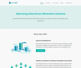 Blocktest.com(Simplify blockchain with BlockTEST) Screenshot