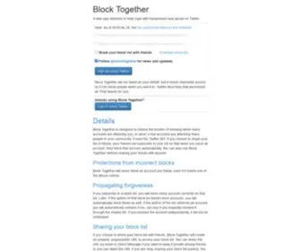 Blocktogether.org(Block Together) Screenshot