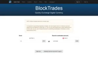 Blocktrades.us(BlockTrades Cryptocurrency Exchange) Screenshot