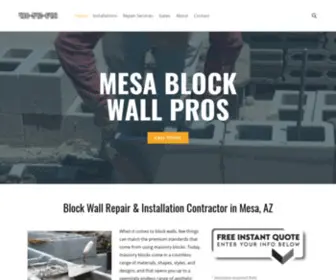 Blockwallmesa.com(Expert Block Wall Contractor in Mesa) Screenshot