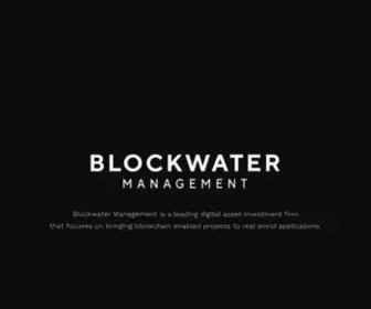 Blockwater.io(BLOCKWATER TECHNOLOGIES) Screenshot