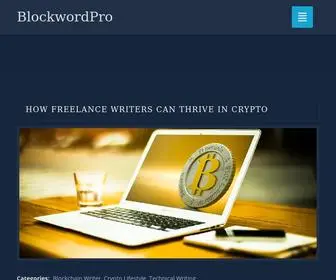 Blockwordpro.com(Connecting Tech Writers with Blockchain Teams) Screenshot