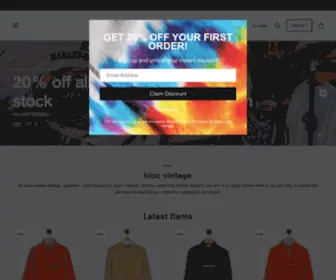 BlocVintageclothing.com(The House Of BLOC) Screenshot