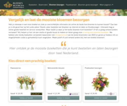 Bloemen-Bezorgen.nu(Bloemen bezorgen en de mooiste boeketten kiezen) Screenshot