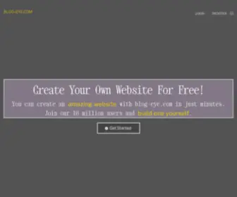 Blog-EYE.com(Free website builder) Screenshot