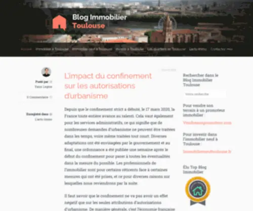Blog-Immobilier-Toulouse.fr(Blog Immobilier Toulouse : spécialiste de l'actualité immobilière) Screenshot