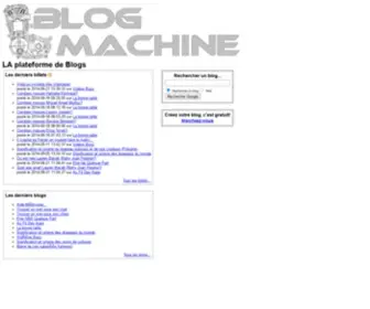 Blog-Machine.info(Un site utilisant WordPress) Screenshot