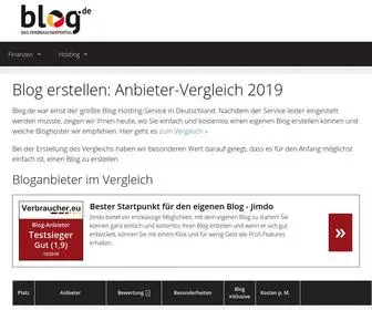 Blog.de(Eigenen Blog erstellen 2023) Screenshot