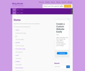 Blogabode.com(Fast and secure Blog Hosting) Screenshot