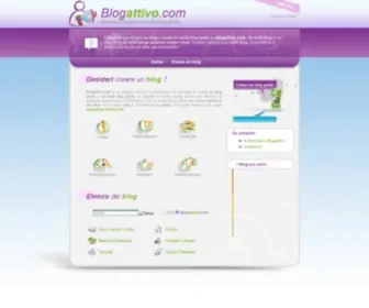 Blogattivo.com(Creare un blog gratis grazie a) Screenshot