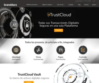 Blogbranddocs.com(Todas sus transacciones digitales seguras en una sola plataforma. Soluciones Trustcloud) Screenshot