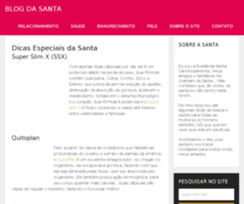 Blogdasanta.com.br(Blogdasanta) Screenshot