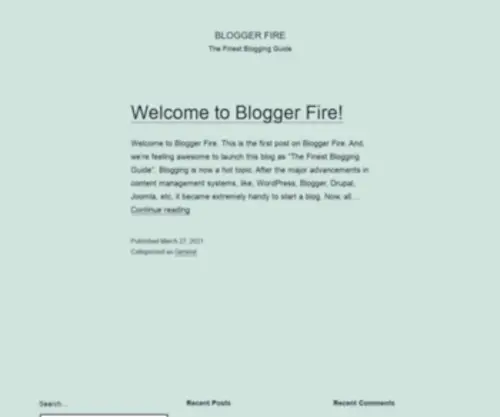 Bloggerfire.com(Bloggerfire) Screenshot