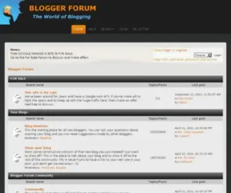 Bloggerforum.com(PHP) Screenshot