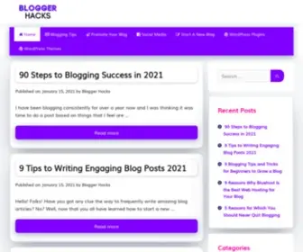 Bloggerhacks.in(A Blog For Bloggers To Get Better At Blogging) Screenshot