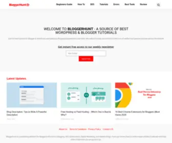 Bloggerhunt.com(A Guide for Blogger & WordPress Users) Screenshot
