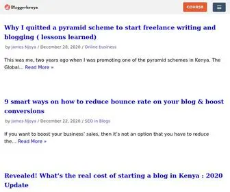 Bloggerkenya.co.ke(Smart Online Marketing Tips) Screenshot