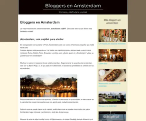 Bloggersinamsterdam.com(Amsterdam en 2023) Screenshot