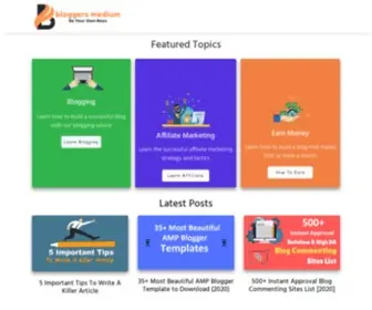 Bloggersmedium.com(Be Your Own Boss) Screenshot