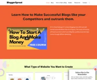 Bloggersprout.com(Maximize your Earning with Blogging) Screenshot