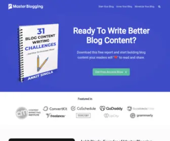 Bloggertipstricks.com(Master Blogging) Screenshot