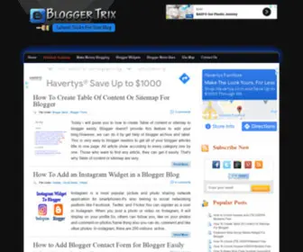 Bloggertrix.com(Blogger Tips) Screenshot