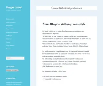 Bloggerunited.de(Blogger weltweit vereint) Screenshot