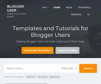 Bloggeruser.com(Blogger User) Screenshot