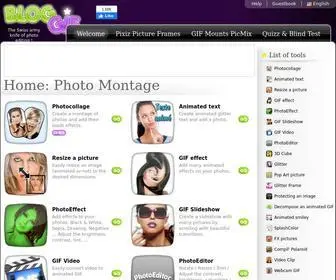 Bloggif.com(Outils en ligne pour créer des montages photos gratuitement et facilement) Screenshot