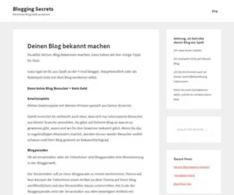 Blogging-Secret.com(BLOGGING SECRET) Screenshot
