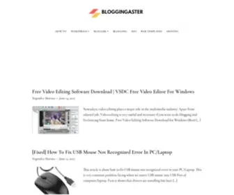 Bloggingaster.com(Learn How to Blog) Screenshot