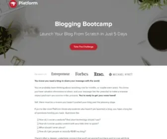 Bloggingbootcamp.com(Bloggingbootcamp) Screenshot