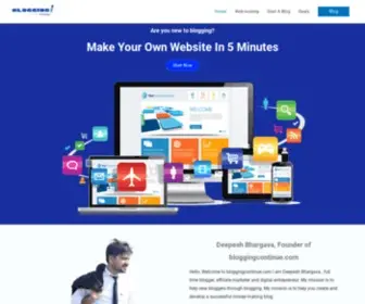 Bloggingcontinue.com(Deepesh Bhargava) Screenshot