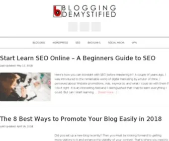 Bloggingdemystified.com(Digital Marketing Consultant) Screenshot