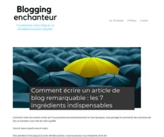 Bloggingenchanteur.com(Bloggingenchanteur) Screenshot