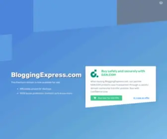 Bloggingexpress.com(Domain Name Sold on Flippa) Screenshot