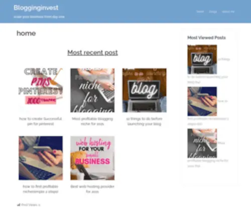 Blogginginvest.com(Home) Screenshot