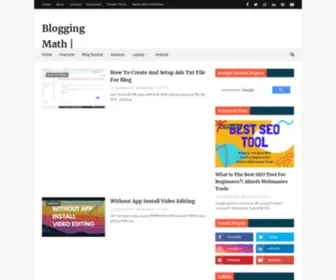 Bloggingmath.com(Best Hindi Blog) Screenshot