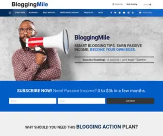 Bloggingmile.com(Start a Blog) Screenshot