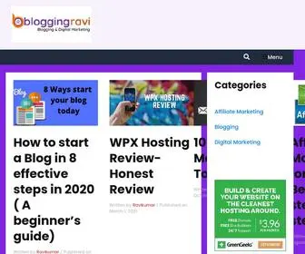 Bloggingravi.com(Blogging Ravi) Screenshot