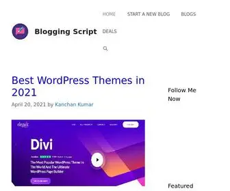 Bloggingscript.com(Blogging Script) Screenshot