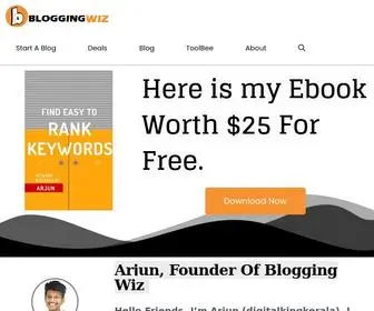 Bloggingwiz.com(Actionable Blogging and SEO Tips) Screenshot