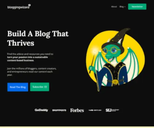 Bloggingwizard.com(Blogging Wizard) Screenshot